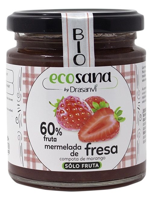 Mermelada Extra Fresa Sin Azúcar Bio · Ecosana · 250 gramos