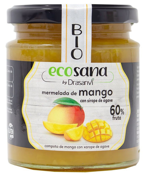 Mermelada de Mango con Sirope de Ágave Bio · Ecosana · 260 gramos