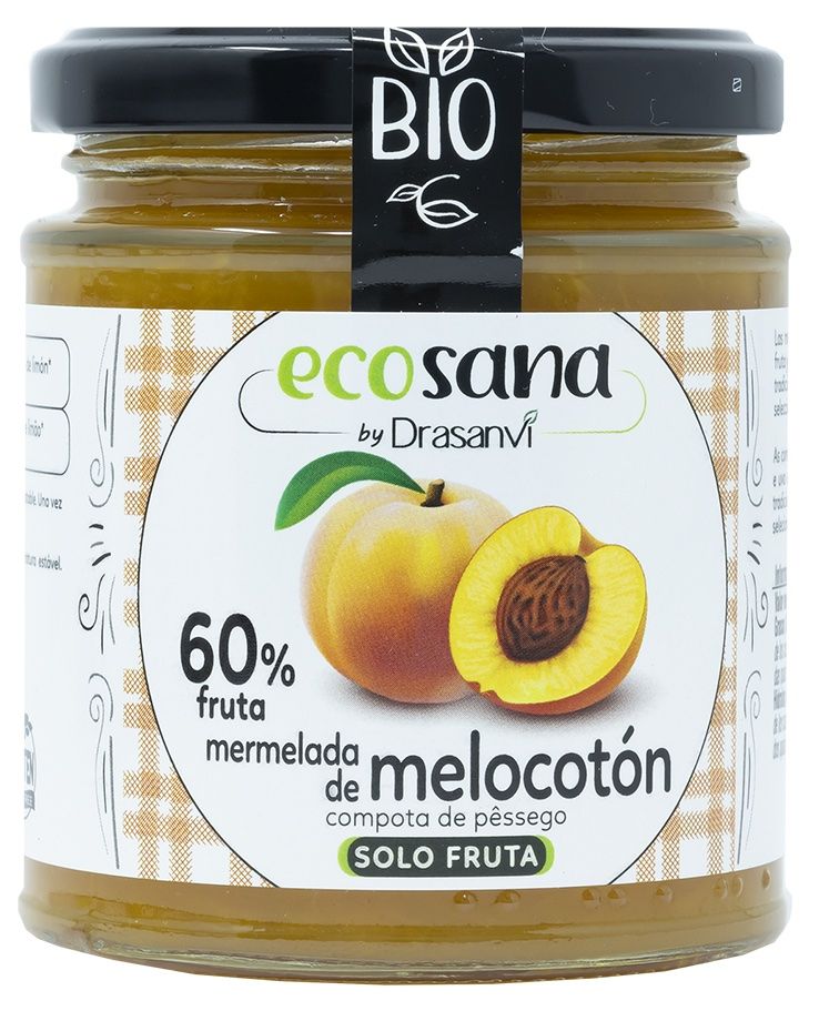 Mermelada Extra de Melocotón Sin Azúcar Bio · Ecosana · 255 gramos