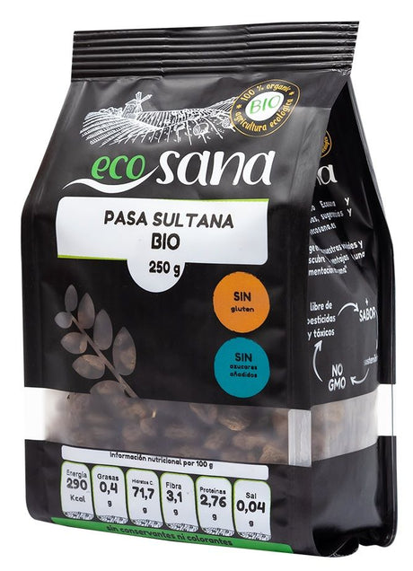 Pasa Sultana Bio · Ecosana · 250 gramos