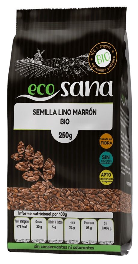 Semilla de Lino Marrón Bio · Ecosana · 250 gramos