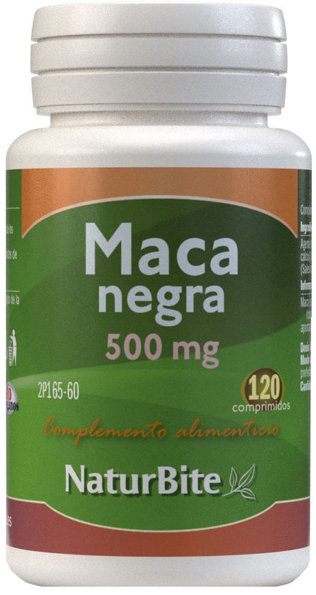 Maca Negra 500 mg · NaturBite · 120 comprimidos