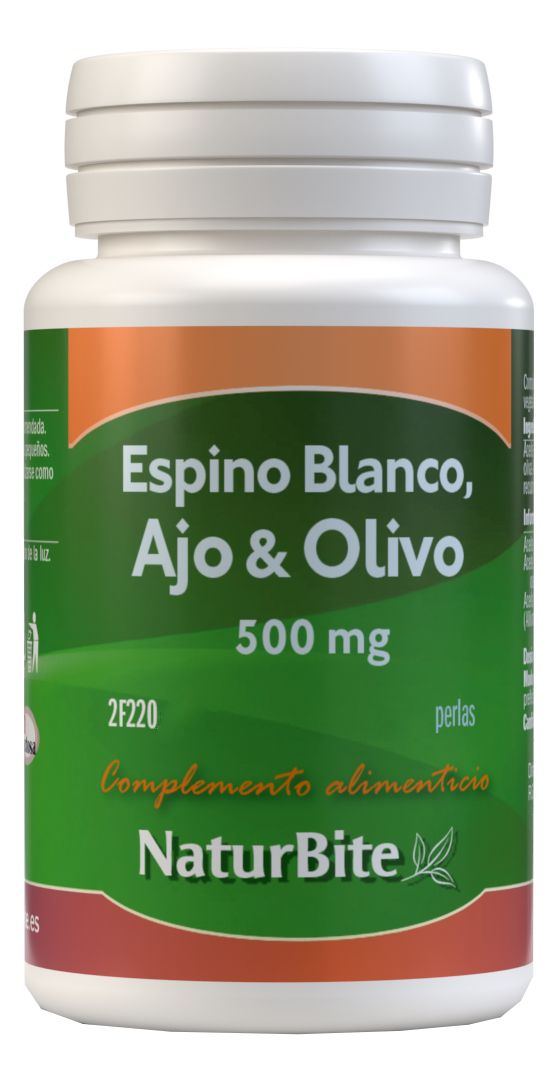 Espino Blanco, Ajo y Olivo · NaturBite · 250 perlas