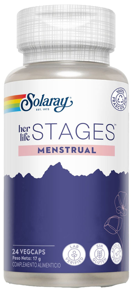 Her life Stages Menstrual · Solaray · 24 cápsulas