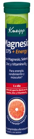 Magnesio 375 + Energy · Kneipp · 15 comprimidos efervescentes