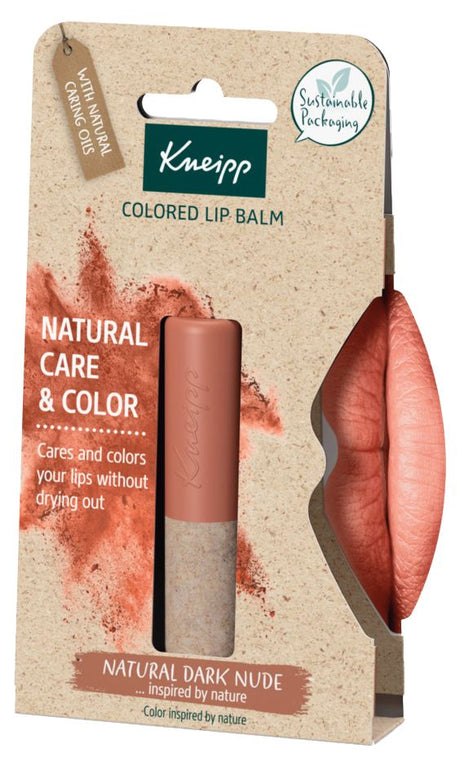 Bálsamo Labial Color Natural Dark Nude · Kneipp · 3,5 gramos