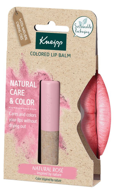 Bálsamo Labial Color Natural Rose · Kneipp · 3,5 gramos