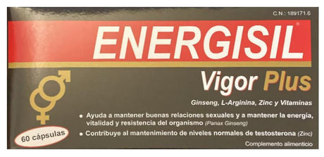 Energisil Vigor Plus · Pharma OTC · 60 cápsulas