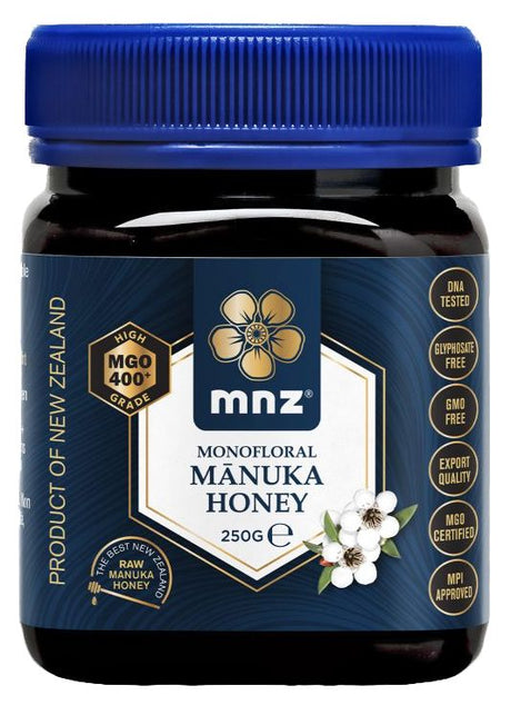 Miel de Manuka Raw Monofloral MGO 400+ · Manuka World · 250 gramos