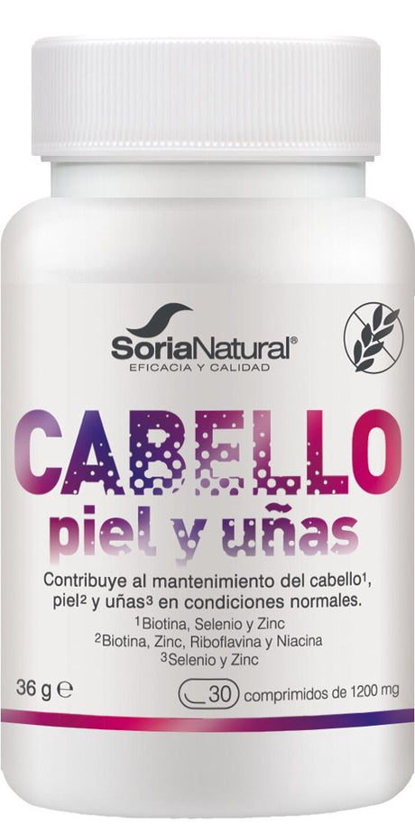 Cabello, Piel y Uñas · Soria Natural · 30 comprimidos