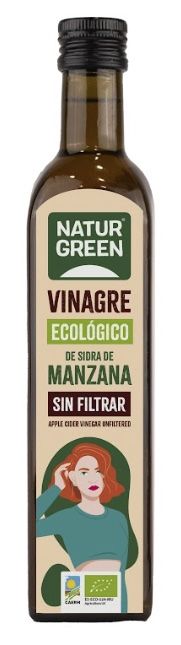 Vinagre de Sidra de Manzana Sin Filtrar Bio · Naturgreen · 500 ml