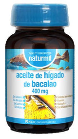 Aceite de Hígado de Bacalao 400 mg · Naturmil · 90 perlas