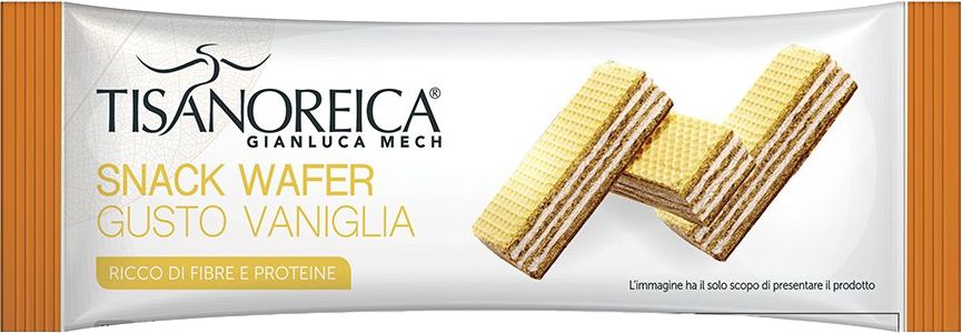 Snack Wafer Sabor Vainilla · Tisanoreica · 42 gramos [Caducidad 01/2025]