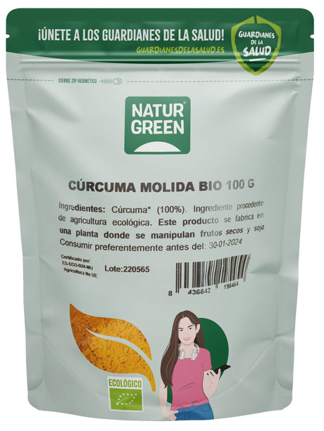 Cúrcuma Molida Bio · Naturgreen · 65 gramos