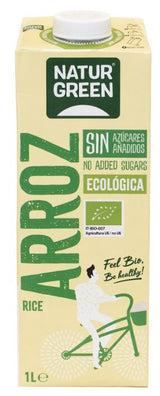 Bebida de Arroz Sin Azúcares Añadidos Bio · Naturgreen · 1 litro [Caducidad 01/2025]