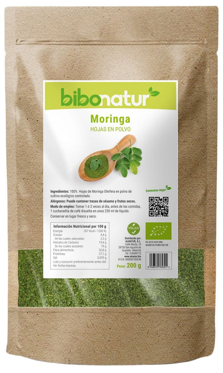 Moringa en Polvo Bio · Bibonatur · 200 gramos