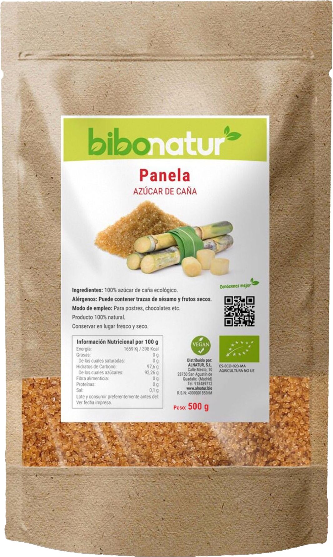 Panela Bio · Bibonatur · 500 gramos