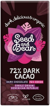 Chocolate Negro 72% · Seed and Bean · 75 gramos