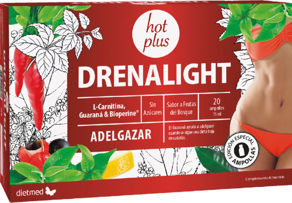 Drenalight Hot Plus · DietMed · 20 ampollas