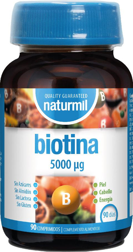 Biotina 5.000 mcg · Naturmil · 90 comprimidos