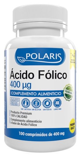 Ácido Fólico 400 mcg · Polaris · 100 comprimidos