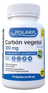 Carbón Vegetal Activado · Polaris · 50 cápsulas