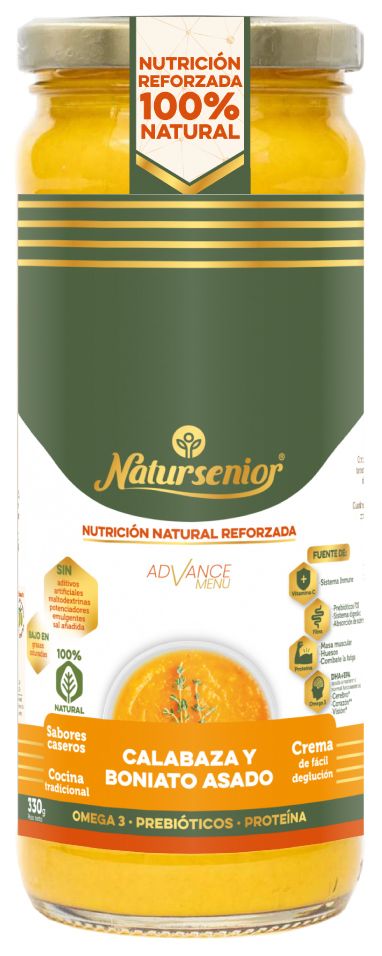 Crema de Calabaza y Boniato Asado · Natursenior · 330 gramos