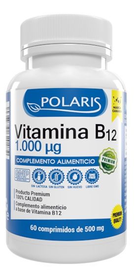 Vitamina B12 1.000 mcg · Polaris · 60 comprimidos