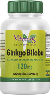 Ginkgo Biloba 120 mg · VByotics · 120 cápsulas