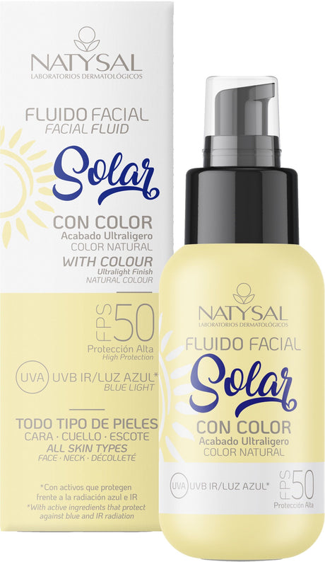 Fluido Facial Solar FPS 50 con Color · Natysal · 50 ml