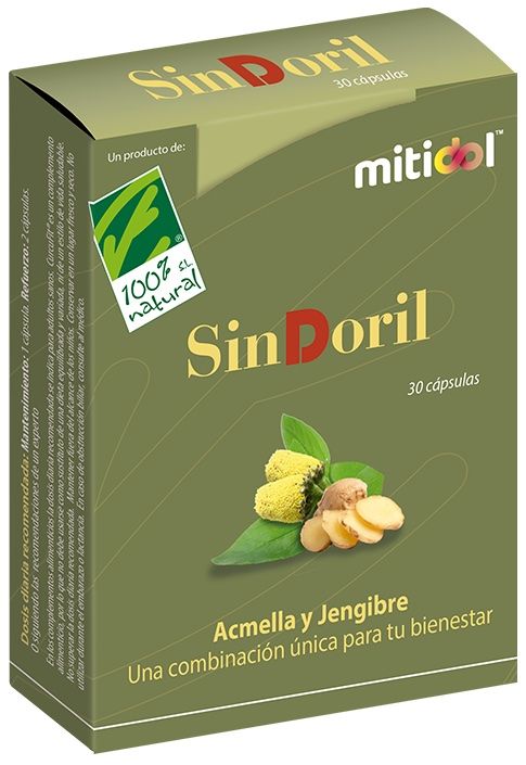 SinDoril · 100% Natural · 30 cápsulas