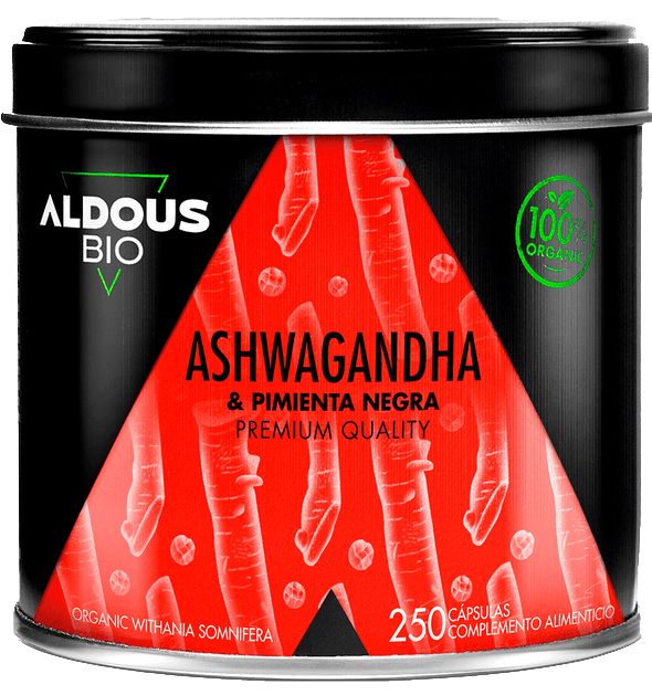 Ashwagandha con Pimienta Negra · Aldous Bio · 250 cápsulas