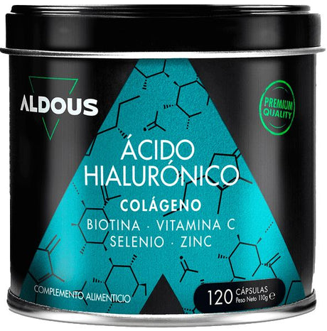 Ácido Hialurónico con Colágeno, Vitaminas y Minerales · Aldous Bio · 120 cápsulas