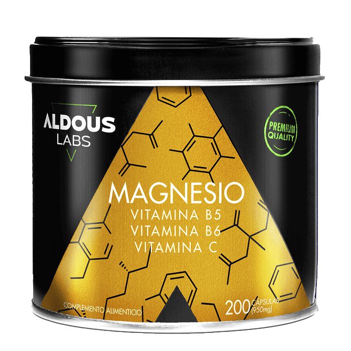 Magnesio con Vitamina C, B5 y B6 · Aldous Bio · 200 cápsulas