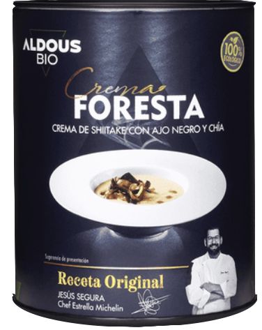 Foresta: Crema Gourmet de Shiitake con Ajo Negro y Chía · Aldous Bio · 360 ml