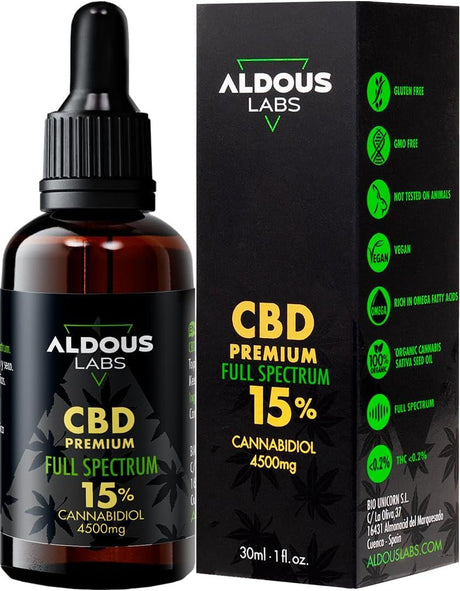 Aceite CBD 15% Full Spectrum · Aldous Bio · 30 ml