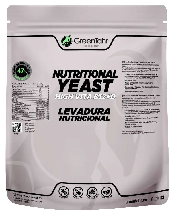 Levadura Nutricional High Vita B12+D en Copos · Green Tahr · 500 gramos