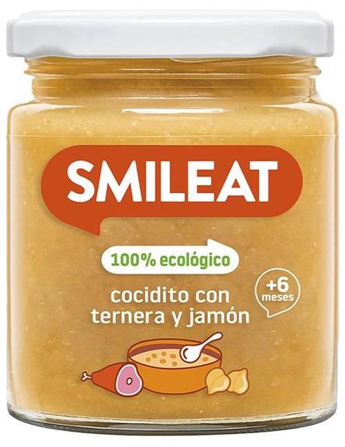 Tarrito de Cocidito con Ternera y Jamón · Smileat · 230 gramos