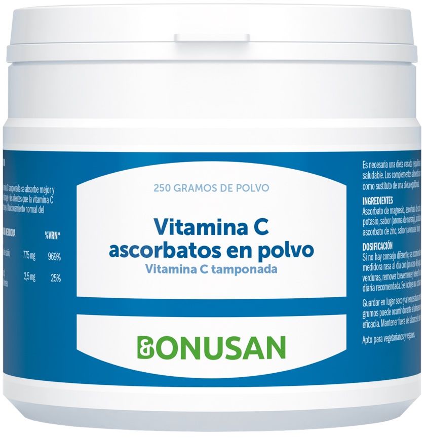 Vitamina C en Polvo (Ascorbatos) · Bonusan · 250 gramos