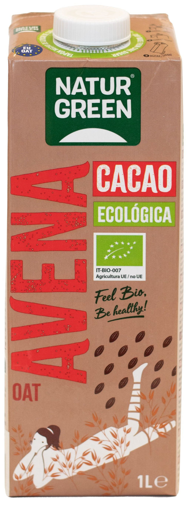 Bebida de Avena con Cacao Bio · Naturgreen · 1 litro