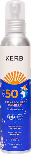 Crema Solar Familiar SPF50 · Kerbi · 150 gramos