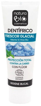 Dentífrico Frescor Glacial Mentol con Aloe Bio y Flúor · Natura BIO · 75 ml