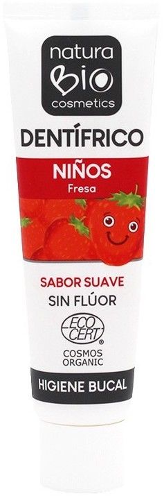 Dentífrico para Niños de Fresa Sin Flúor · Natura BIO · 50 ml