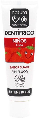 Dentífrico para Niños de Fresa Sin Flúor · Natura BIO · 50 ml