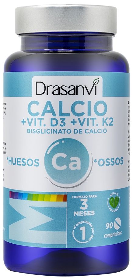 Calcio con Vitamina D3 + K2 · Drasanvi · 90 comprimidos