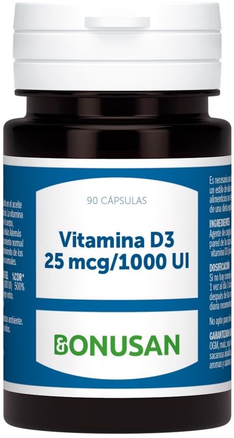 Vitamina D3 1.000 UI · Bonusan · 90 perlas