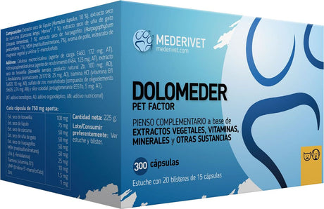 Dolomeder Pet Factor · Mederivet · 300 cápsulas