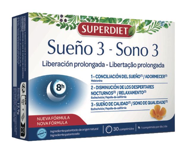 Sueño 3 Liberación Prolongada · Superdiet · 30 comprimidos