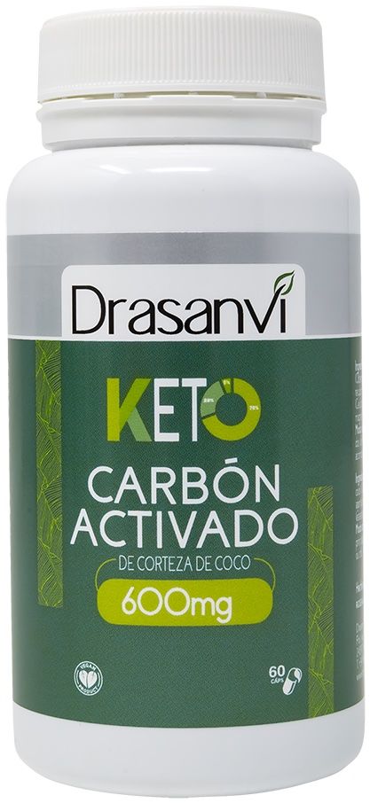 Carbón Vegetal Activado Keto · Drasanvi · 60 cápsulas