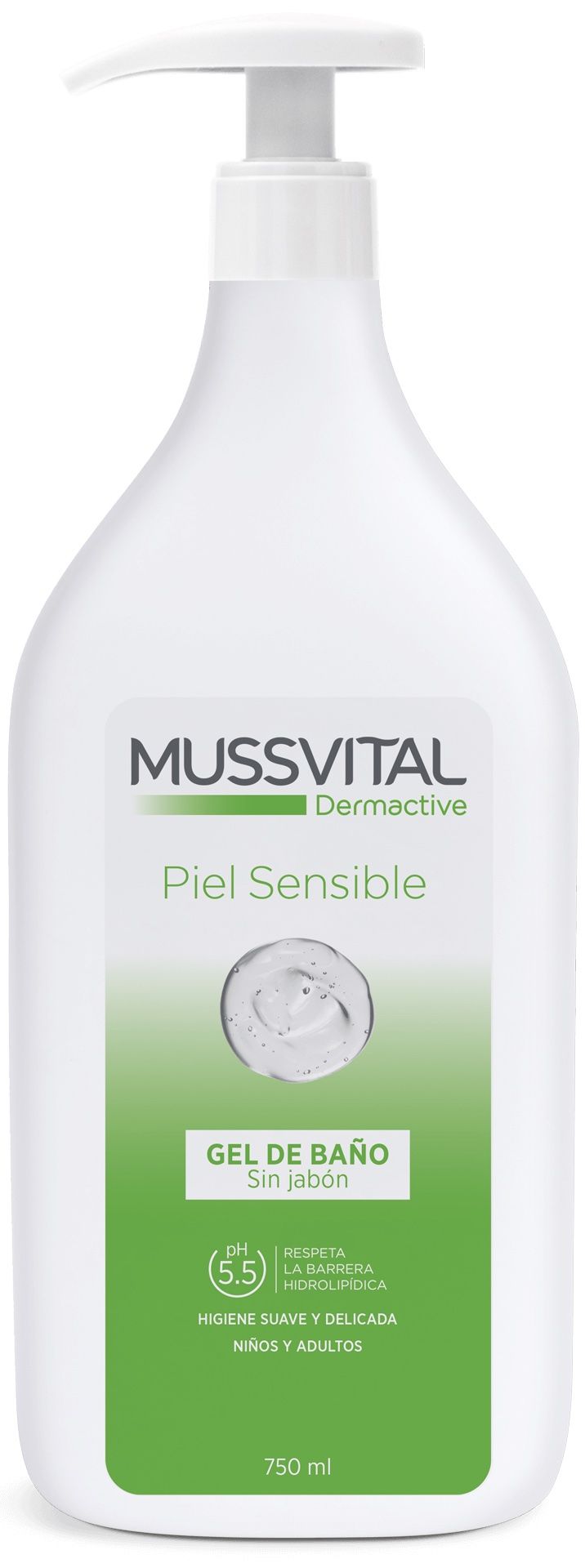 Mussvital Dermactive Gel de Baño Piel Sensible · Mussvital · 750 ml